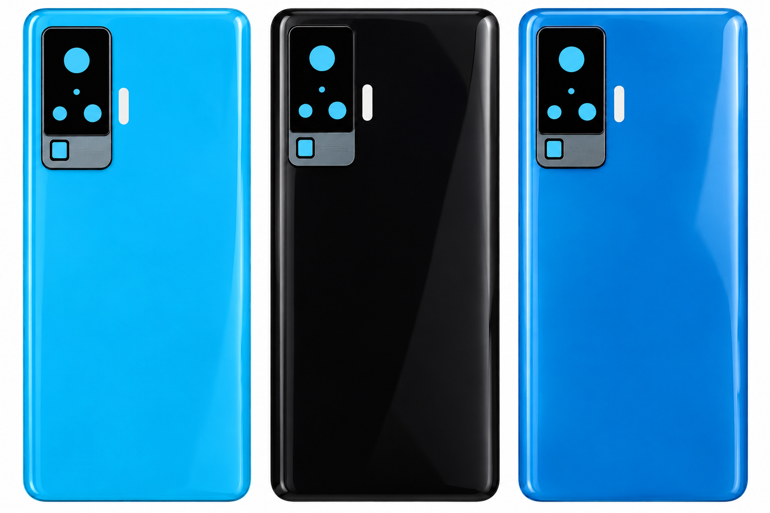 Compatible Replacement for Vivo X50 Pro Back Panel – Blue, Black & Deep Blue